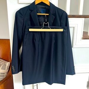 J Crew Pinstripe Wool Pencil Skirt 2